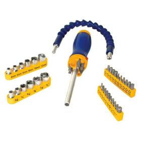 Performance Tool 039564144059 Project Pro 33-piece Multi Material Handle Multi-bit Screwdriver Kit
