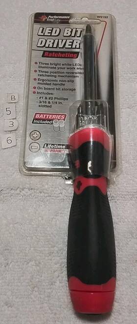W9192 Performance Tool Led Ratcheting Bit Driver Screwdriver With W9192 Performance Tool Led Ratcheting Bit Driver Screwdriver With