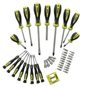 Mopx-15454 Performax 43 Pc Set Screwdriver Slotted Hex Square Phillips 6 Lobe Pozidrive Magnetic Tool