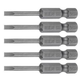 Peroup 601968103194 5pcs Sl3 Magnetic Slotted Screwdriver Bits For Repair 3mm Flat Head Bit 2 Inch