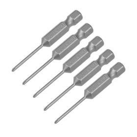 Ph00 Peroup 617662133153 5pcs 1.6mm Phillips Screwdriver Bits S2 For Industry 50mm 1/4 Inch Hex Shank
