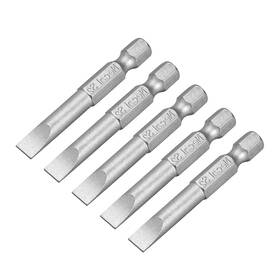 Peroup 617662588014 5 Pcs 6mm Slotted Tip For Industry Magnetic Flat Head Bits 1/4 Inch Hex Shank S2 Peroup 617662588014 5 Pcs 6mm Slotted Tip For Industry Magnetic Flat Head Bits 1/4 Inch Hex Shank S2