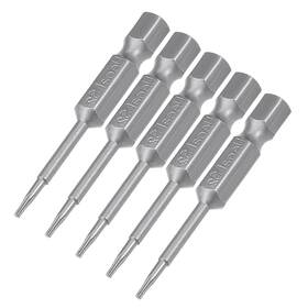Peroup 617662700034 5pcs 1/4 Inch Hex Shank 2 Length T5 Magnetic Torx Screwdriver Bits Tools S2