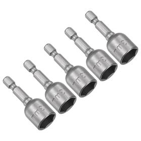 Peroup 617662820886 5 Pcs 1/4 Inch Hex Shank 13mm Quick-change Magnetic Nut Driver Bit 1.89 Length