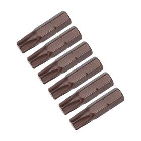 Peroup 617662832230 6pcs 1/4 Inch Hex Shank Torx Bits For Repair Magnetic T35 Screwdriver Bit Set 25mm