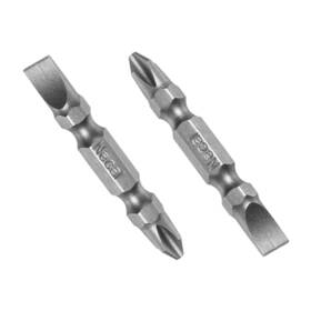 Peroup 617662833459 5 Pcs 1/4 Inch Hex Shank 1.97 Length Ph2/sl6 Magnetic Double Ended Screwdriver Bit