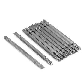Peroup 619668090096 10pcs Dual Head Magnetic Slotted Phillips Screwdriver Bits For Repair Tool 100mm