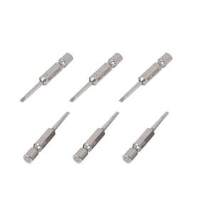 Peroup 619668324481 10pcs 1/4 Inch Hex Shank 2.5mm Flat Head Magnetic Slotted Screwdriver Bits Tool