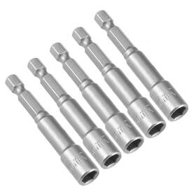 Peroup 672668643815 5pcs 1/4 Inch Quick-change Hex Shank Driver Drill Bit Repair 7mm Nut Setter 65mm L