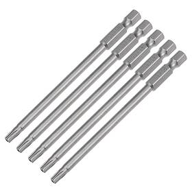 Peroup 672668643822 5pcs 1/4 Inch Hex Shank T20 Screwdriver Bit Repair Magnetic 100mm Length