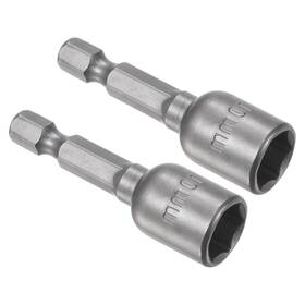 Peroup 672668677667 2 Pcs 10mm Nut Driver Bit Quick-change 1/4 Inch Hex Shank 1.89 Length