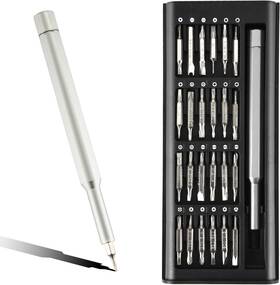 1025951 Peutier 49 In 1 Precision Screwdriver Set Professional Tiny Medium Black Silver