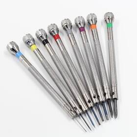 Tr24-39 Phituoda 8 Pieces 0.6-2.0mm Professional Precision Micro Flat Head Screwdriver Set For Gl