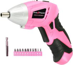 Pink Power 766897743085 Cordless Screwdriver Set - 3.6v Rechargeable Screw Kit Automati