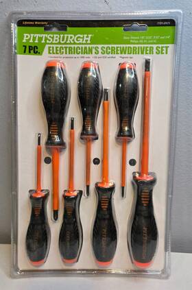 Pittsburgh 792363690751 7 Pc Electricians Screwdriver Set 69075