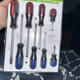 94607 Pittsburgh Professional Screwdriver Set 8 Pc - Magnetic Tips/tpr Handles