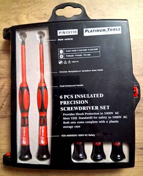 Pla1047 Platinum Tools 19110 1 Kv Insulated Precision Screwdriver Set 6 Pieces