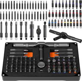 Pofaueo 445057055062 74-in-1 Magnetic Ratchet Screwdriver Set With Detachable Allen Wrench