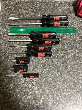 30766 Popular Mechanics Screwdriver Set Lot Phillips Slot Tool Usa Made 7 Piece