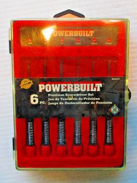 Powerbuilt 028907473970 N E W 6 Pc Scewdriver Set Red/black Shed