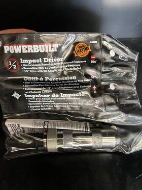 648002 Powerbuilt - Reversible Impact Driver Kit 1/2 Inch Drive Part # New