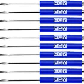 Pqy 744110248975 10pcs Mini Pocket Screwdriver With Clip Magnetic Slotted Small Screw Drivers Wit