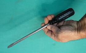 237-6985 Pratt-read Nos Usa 3/8 Inch X 8 Flat Head Slotted Screwdriver Cushion Grip