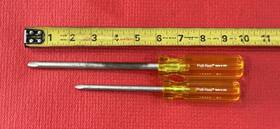 74306 Pratt-read Lot Of 2 Phillips Head Screwdriver #2 3 Yellow Handle Made In Usa