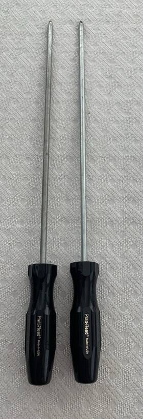 81608 Pratt-read Screwdriver Phillips Head Vtg P2 X 12 Inch Black 16 Total Length