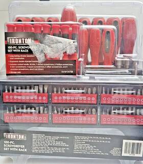 Precision 711181841701 100-piece Magnetic Screwdriver Set With Plastic Racking And Ergonomic