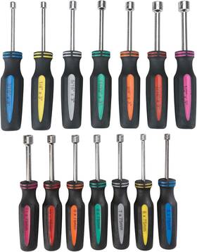 69238 Professional 69239/69238 14 Piece Sae And Metric Automotive Nut Driver Set Color Coded