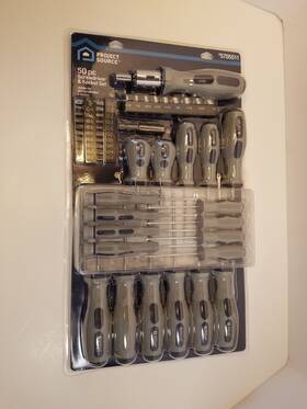 5705511 Project Source 50pc Screwdriver And Socket Set #5705511 Blue/gray New