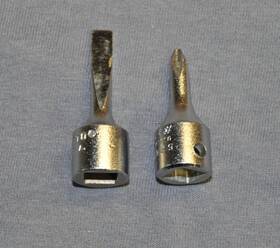 42702 Proto 2 3/8 Inch Drive Screwdriver Sockets #2 Phillips And Flat Blade Usa