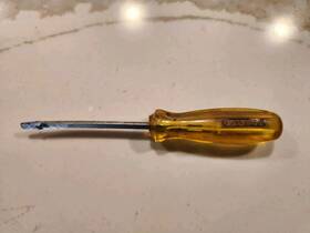 9822 Proto Vintage Professional Screwdriver Flat Head 5.5 Inch Mfd Usa Yellow Handle