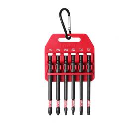 Protorq 889064910445 Impact Bit Set With Clip 2 Phillips Square T25 Torx 6-piece 3 1/2-inch Le