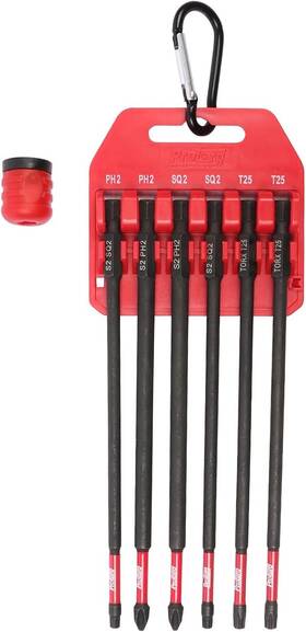 Protorq 889064910773 Long Impact Bit Set Ph2 2 Sq2 T25 1pc Magnetizer And Demagnetizer