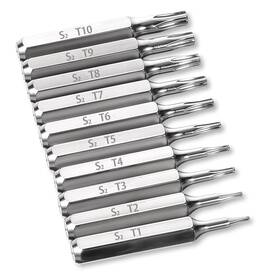 8fclmq1x Psyqtsuary 630683 1 10pcs Security Torx Bit Set Precision T1 - T10 Miniature Silver