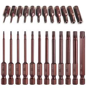 Ptslkhn 738626387914 Torx Bits Set 24pcs Security Bit High Hardness S2 Alloy Steel Magnetic