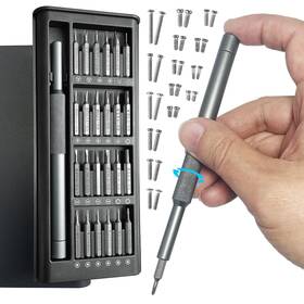 Ptslkhn 799793958000 25-in-1 Mini Precision Eyeglass Screwdriver Set Magnetic Tool Kit