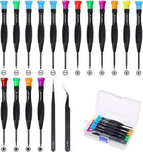 Qerfasaly 751717353339 Screwdriver Set 18 Pcs Magnetic Small With Slotted Multicolor