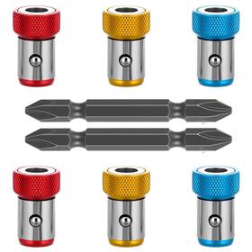5181wcoa2999 Quilax 6 Pcs Magnetic Screw Ring With 2 Pieces Ph2 Screwdriver Bit Multicolored
