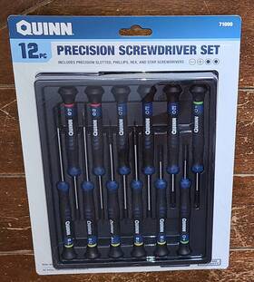 Quinn 193175523624 12pc Precision Screwdriver Set With Compact Carrying Pouch - Item #71000