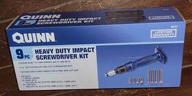 58151 Quinn 9pc Heavy Duty Impact Screwdriver Kit Without Rganized Storage Case #58151