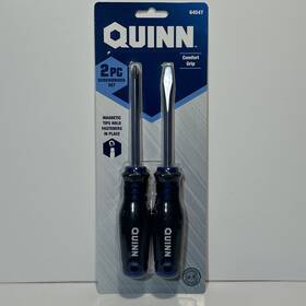 Quinn 792363645478 2pc Screwdriver Set Magnetic Tips Comfort Grip