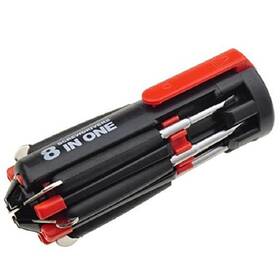 Qujiline 717630123534 8 In 1 Multi-function Screwdriver Kit Tool Set With 6 Leds Light Torch