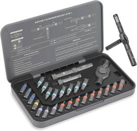 R Ruckerco 711831598689 24 In 1 Magnetic Ratchet Screwdriver Set With Bits For Diy Home Repair Gift