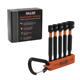 Railer 810055680641 Nut Driver Set - Premium 4 Inch 5-piece Nutsetter Bit With A Storage