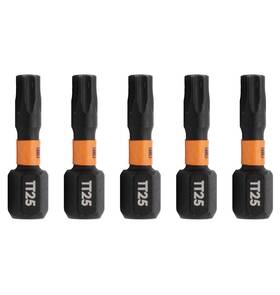 Railer 810055682539 Torx T25 Tamper Proof Bits - Security 1 Inch Bits. 1/4 Hex Shank S2