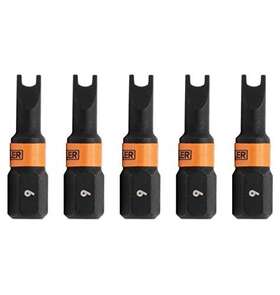Railer 810055682584 Spanner #6 Impact Driver Bit - Snake Eye S2 Steel 1 Inch Insert Bi