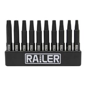 Railer 810055683161 Double Square 8 Point Star Bit Set. Premium S2 Steel 2 Inch Spline S